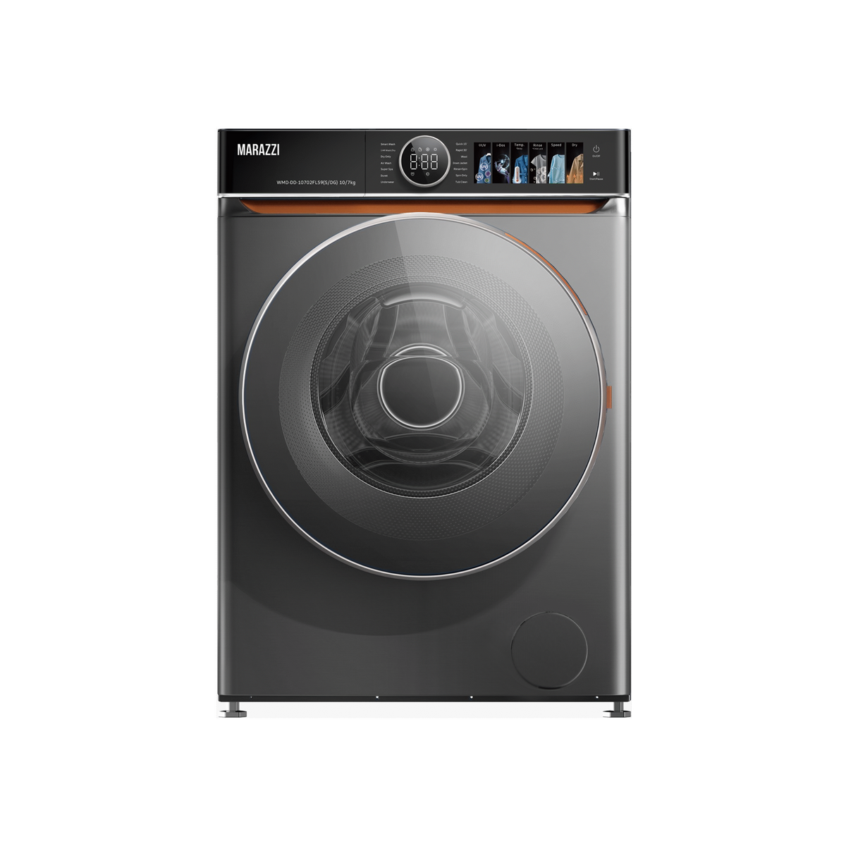 სარეცხი მანქანა საშრობით MARAZZI WMD-DD-10702FL59(S/DG)